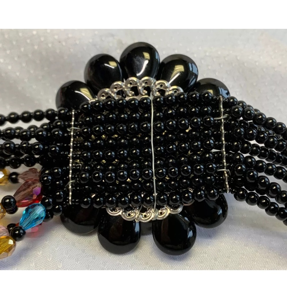 Joan Rivers,Starlet Black, Multicolor Flowers, Beaded Necklace, Excellent Cond. - Picture 5 of 13